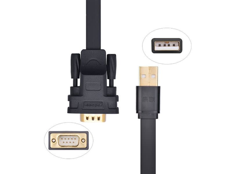 UGreen USB 2.0 Male to Serial DB9 RS232 Male 2m Cable Adapters Dreamware Technology