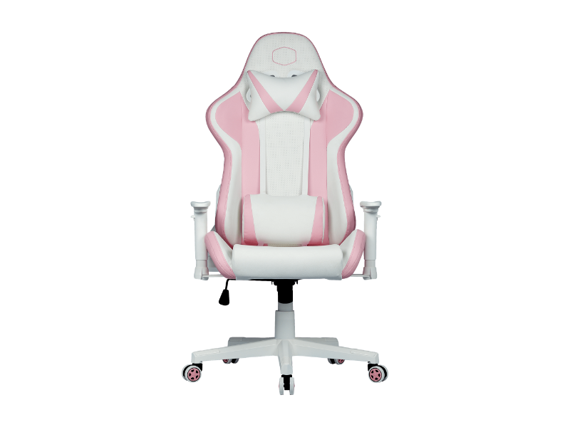 Cooler Master Caliber R1S Pink and White Gaming Chair Gaming Chairs Dreamware Technology