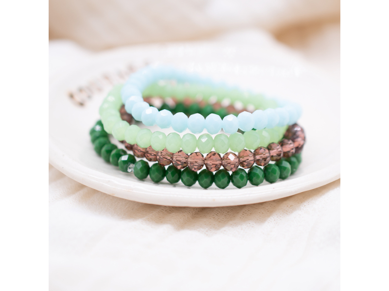 6mm Crystal Beaded Bracelet