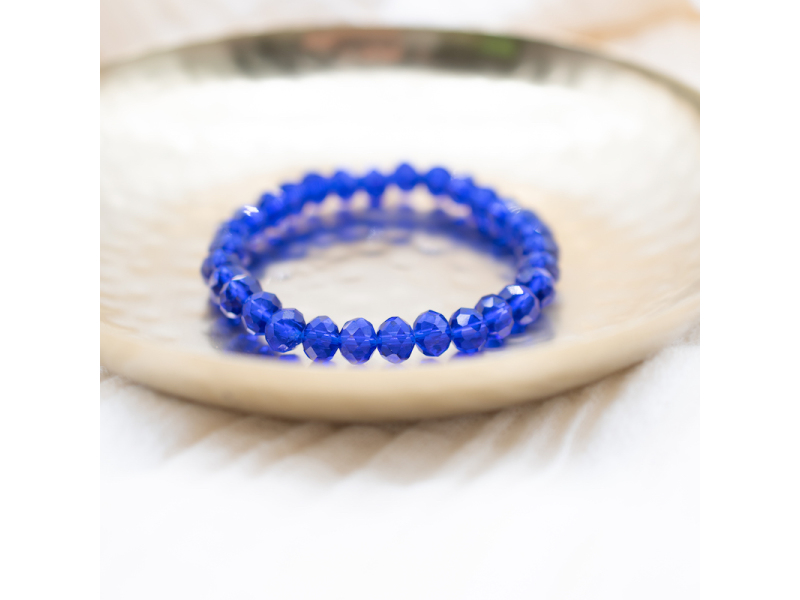 8mm Crystal Beaded Bracelet