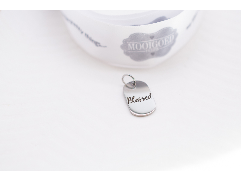 Engraved Pendant Oval Silver