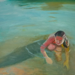 Frauke in shallow waters