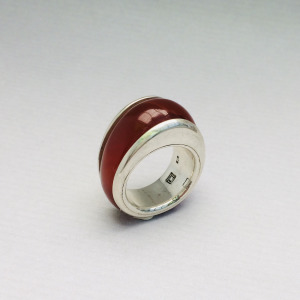 sterling Silver Carnelian Ring 16g 92