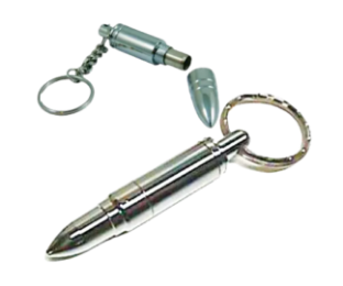 Cigar Punch Bullet Key Ring