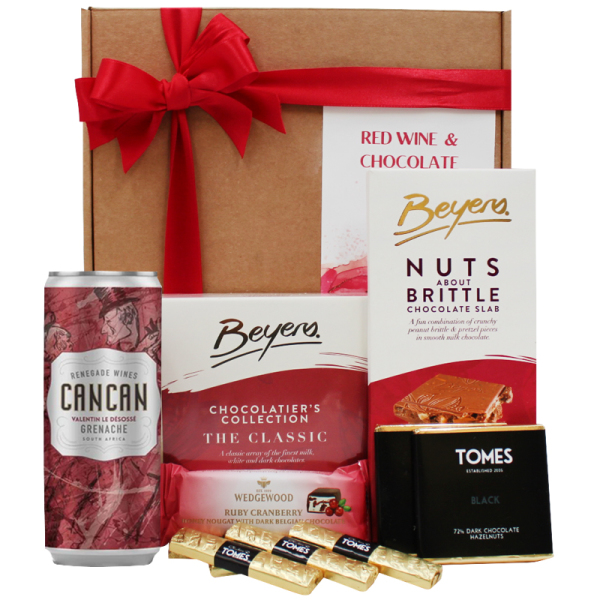 Red Wine & Chocolate Gift Box Gifts and Hampers Online gift shop