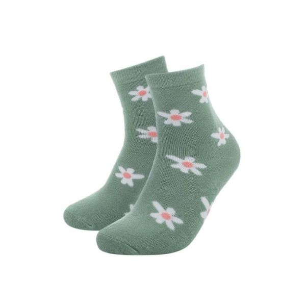 Ladies Socks - Retro Sage With Daisies - Gifts and Hampers - Online ...