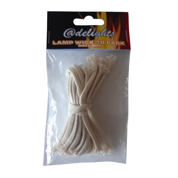 Caprichem products - @delights Lamp Wick 3mm X 30cm X 10 Singles EACH