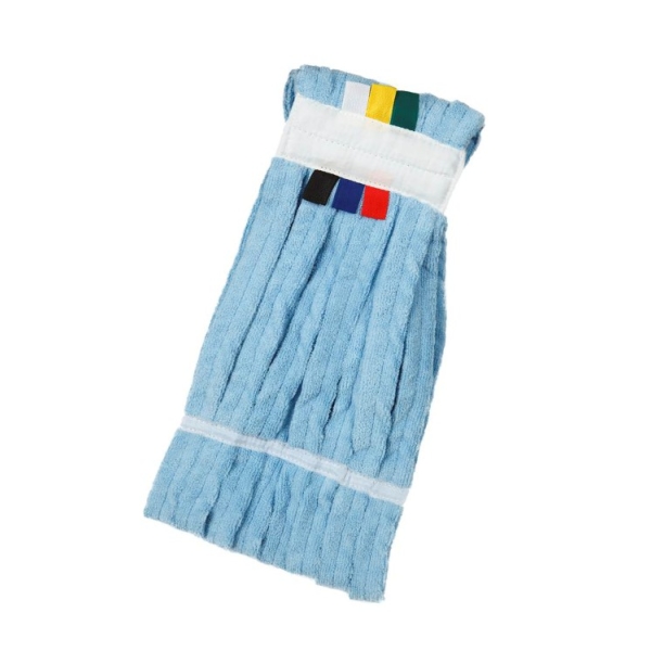 Caprichem products - Microfibre Fan Mop Head - Blue (colour Coded Tags) EACH