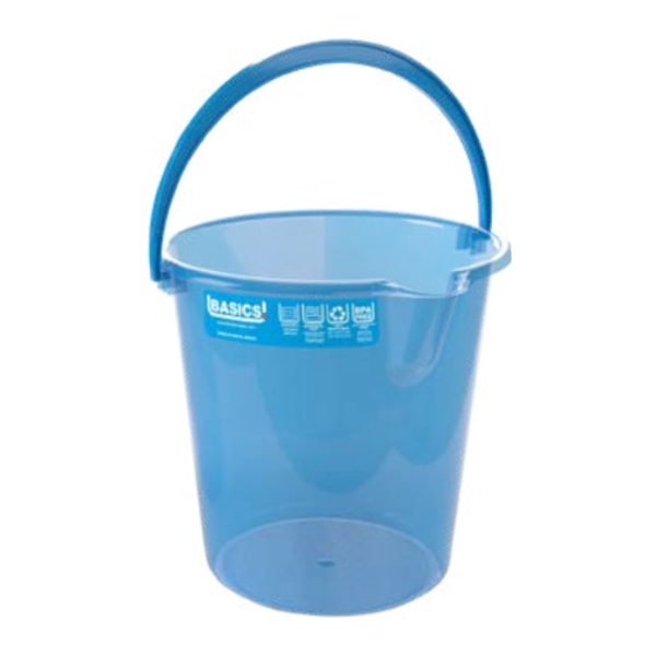 Caprichem products - Plastic Bucket With Spout Transparent Blue - 9l EACH