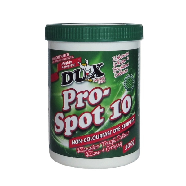 Caprichem products - Dux Pro-spot 10 Non-colourfast Dye Stripper 12x500 12X500G