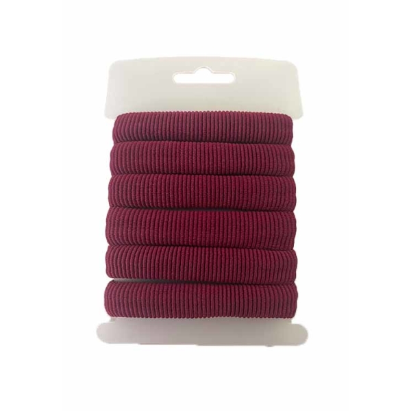 Related Products - Hair Elastic Carded 6 Per Pack - Maroon P/PACK