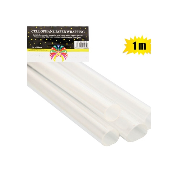 Caprichem products - Gift Wrap Clear 50cm X 100cm EACH