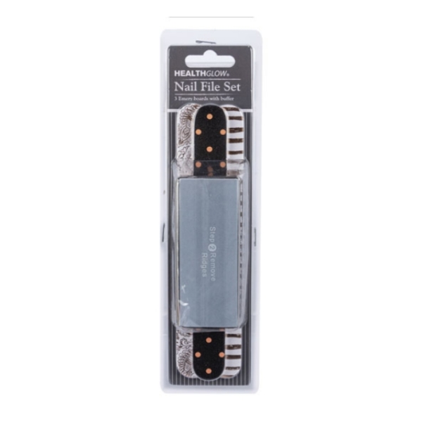 Caprichem products - Health Glow Nail File Emery 4 Piece EACH
