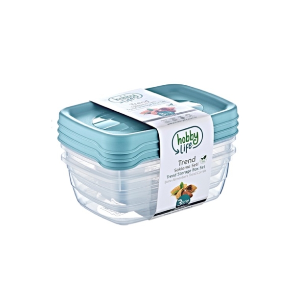 Caprichem products - Rectangle Trend Storage Box 300ml Set Of 3 P/SET