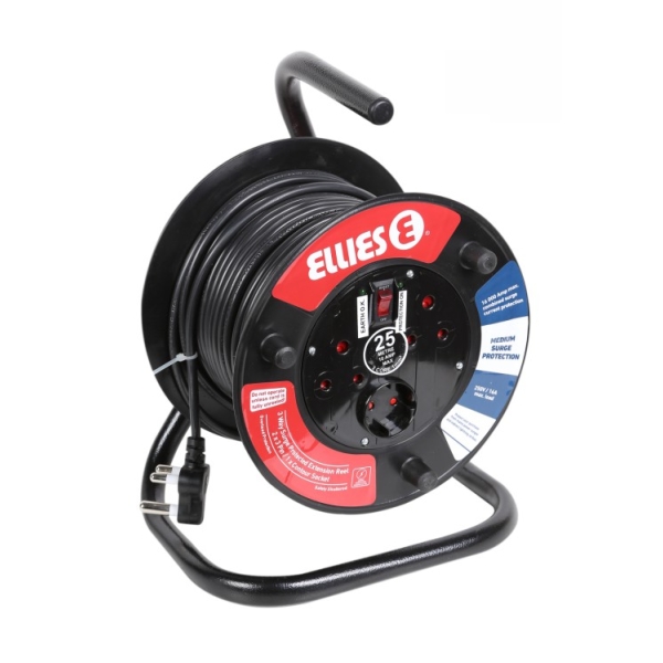 Caprichem Product - Ellies 25m Ext.reel With Surge (1mm/10a) EACH