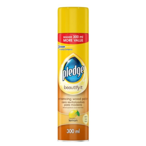 Caprichem products - Pledge Wood Polish 6x300ml Lemon