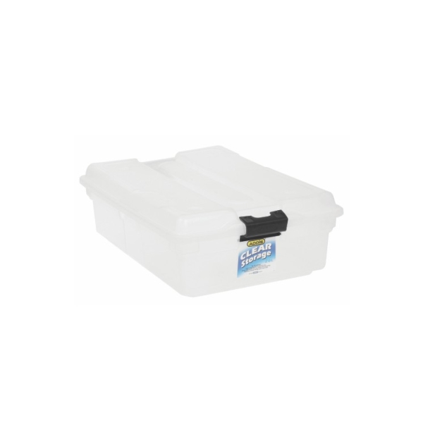 Caprichem Product - Clear Storage Bin 11l Black Lid # EACH