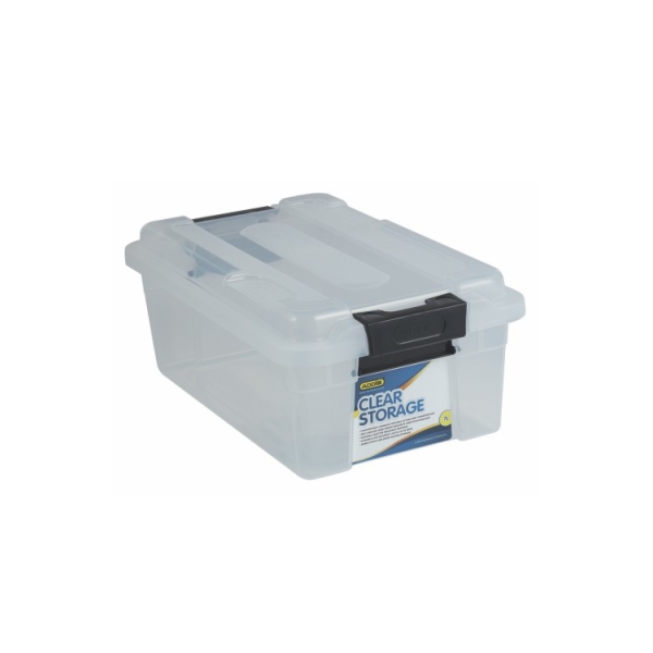 Related Products - Clear Storage Box - Black Lid 7l # EACH