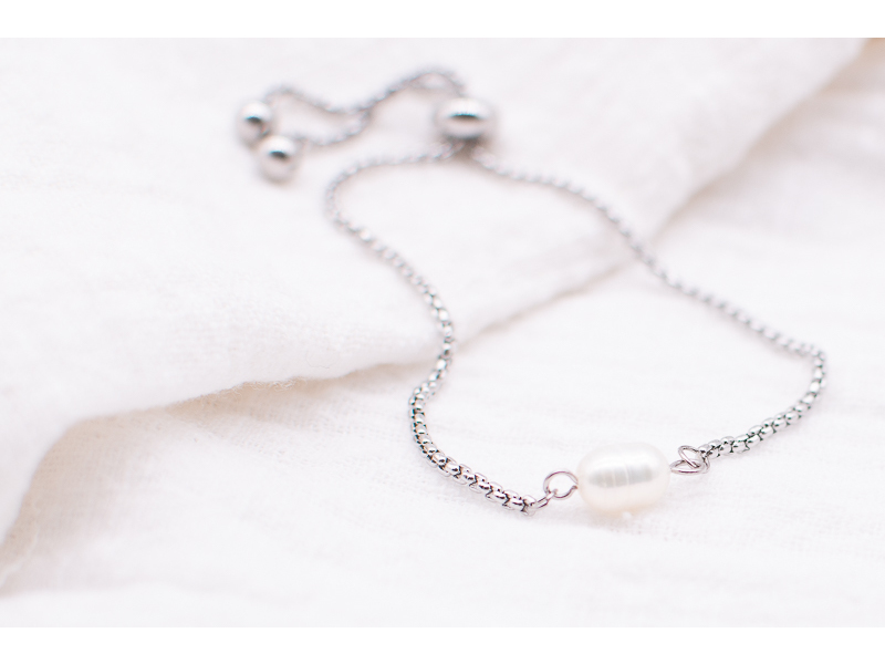 Silver Drawstring Bracelet