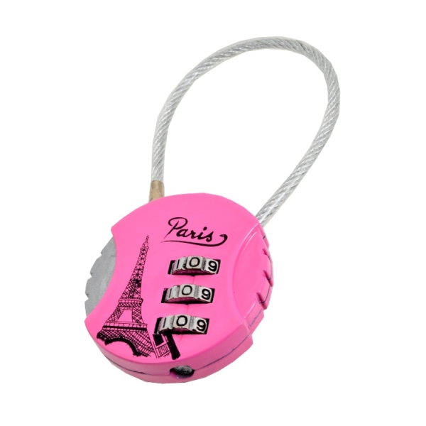 Caprichem products - Combination Cable Lock 40mm 3 Dial Funky EACH