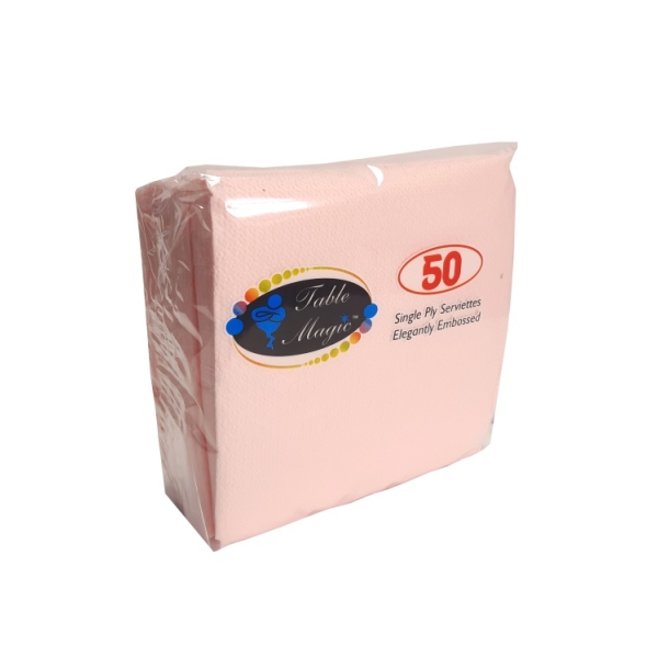 Caprichem products - Table Magic Pastel Pink 1ply 50 Pack P/PACK