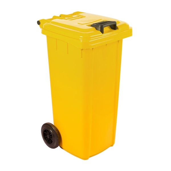 Caprichem products - 120l Wheelie Bin Recycled (non Sabs) - Yellow EACH