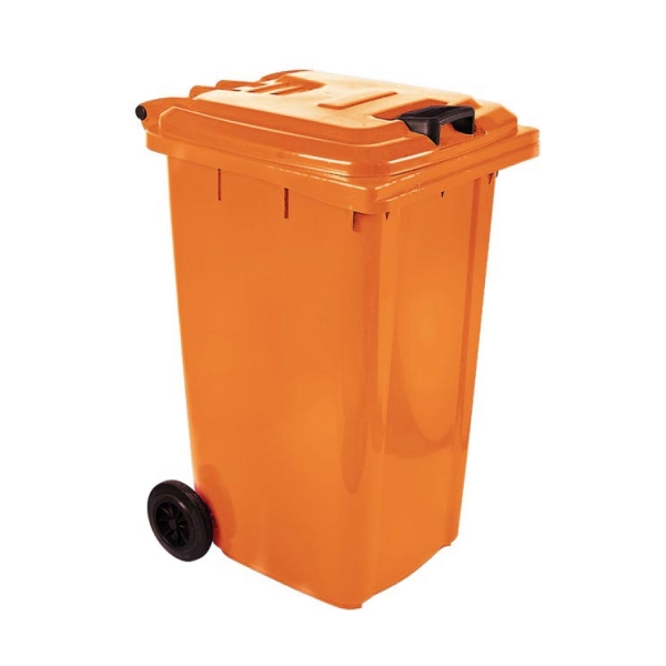 Caprichem products - 240l Wheelie Bin Virgin (non Sabs) - Orange EACH