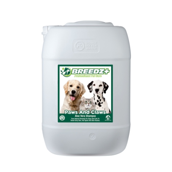 Caprichem products - Breedz Paws & Claws Aloe Vera Shampoo 25L