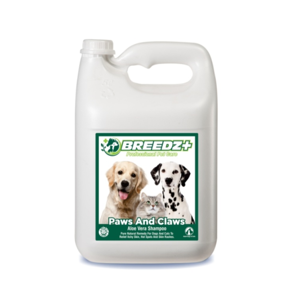 Caprichem products - Breedz Paws & Claws Aloe Vera Shampoo 4x5l