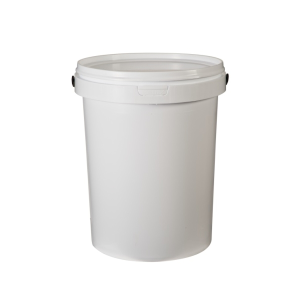 Caprichem products - 25l Plastic Bucket With Lid H.d. White EACH