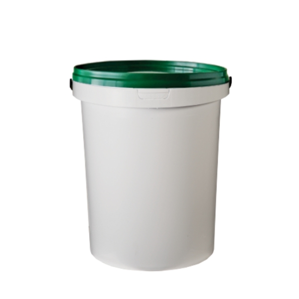 Caprichem products - 25l Plastic Bucket With Lid H.d. Green EACH