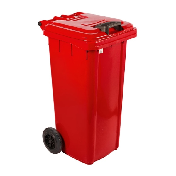 Caprichem products - 120l Wheelie Bin Recycled (non Sabs) - Red EACH