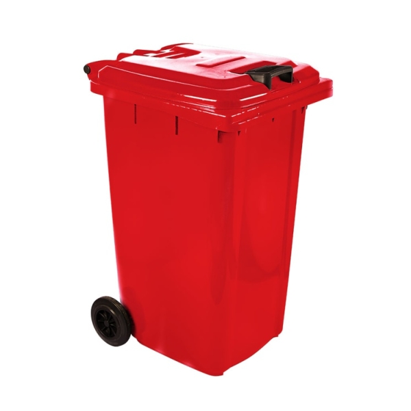 Caprichem products - 240l Wheelie Bin Virgin (non Sabs) - Red EACH