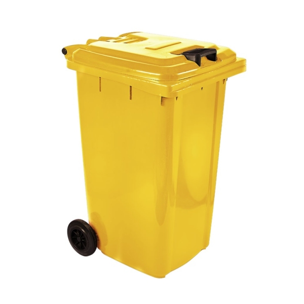 Caprichem products - 240l Wheelie Bin Virgin (non Sabs) - Yellow EACH