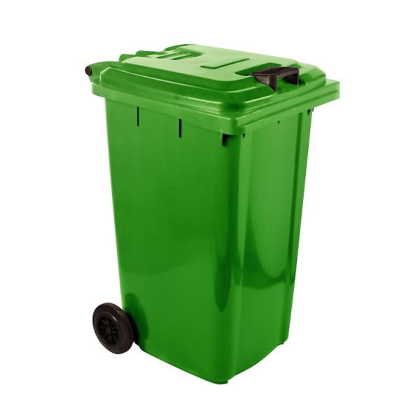 Caprichem products - 240l Wheelie Bin Virgin (non Sabs) - Green EACH
