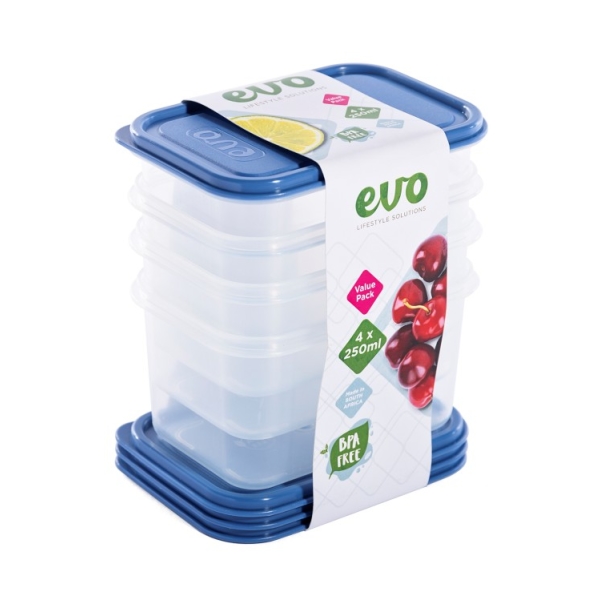 Related Products - Evo 250ml Snack Box 4pc - Assorted P/SET