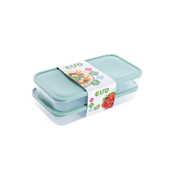 Related Products - Evo 800ml Lunch Box 2pc Clear Base - Sage Lid P/SET