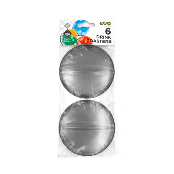 Caprichem products - Evo Coaster 6 Pack - Grey P/PACK