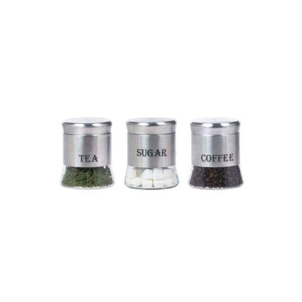 Related Products - Canister Glass 3pc Set S/steel Coating P/SET