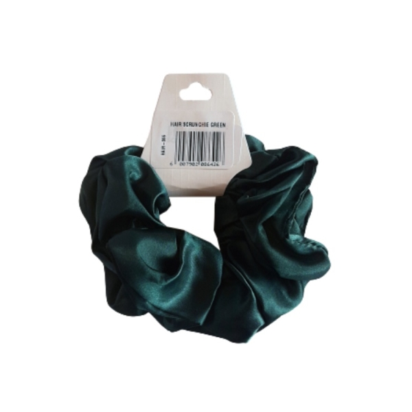 Caprichem products - Hair Scrunchie Satin Green 2pc P/PACK