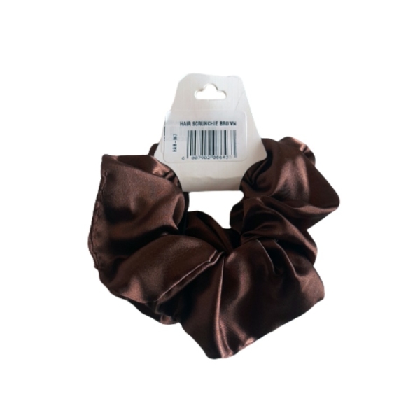 Caprichem products - Hair Scrunchie Satin Brown 2pc P/PACK