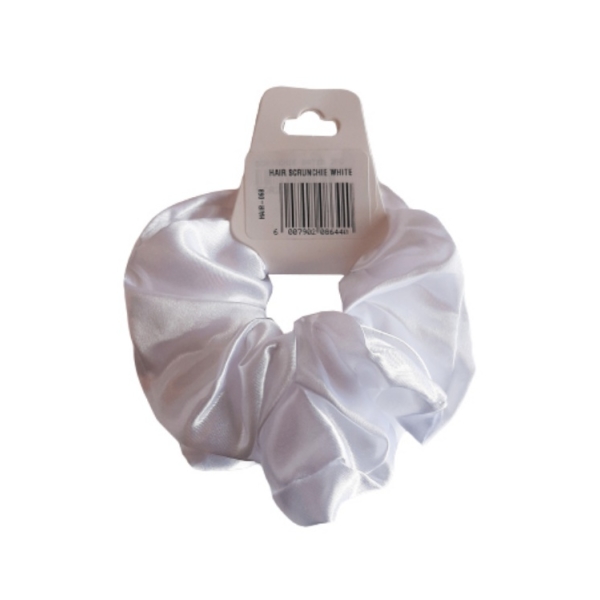 Caprichem products - Hair Scrunchie Satin White 2pc P/PACK