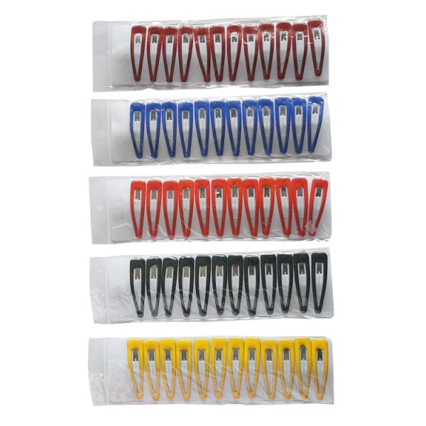 Caprichem products - Hair Clip 7cm X12 - Assorted P/PACK