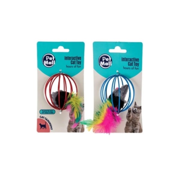 Caprichem products - Pet Cat Toy Mouse In Cage 6cm EACH