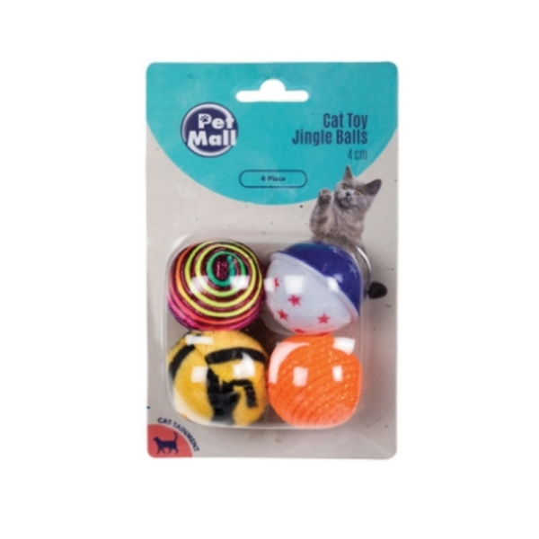 Caprichem products - Pet Cat Toy Balls Asstd 4cm Pk-4 EACH
