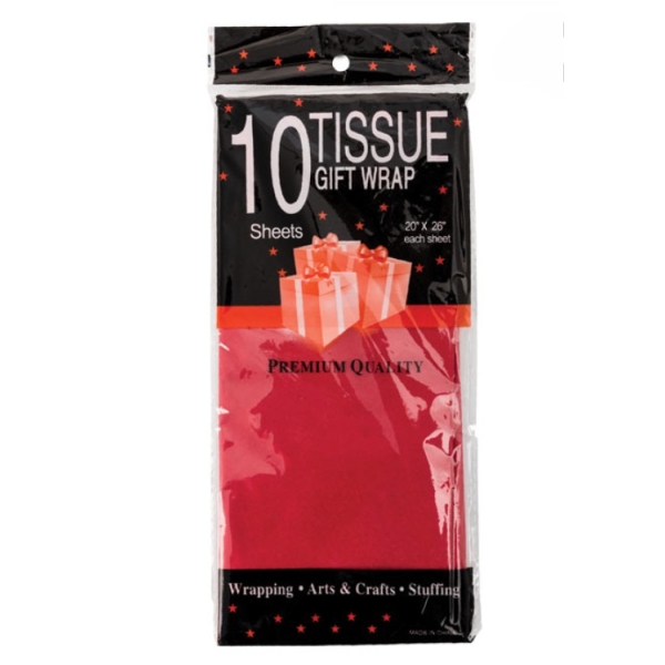 Caprichem products - Tissue Gift Wrap Red 10 Sheets 50x66cm EACH