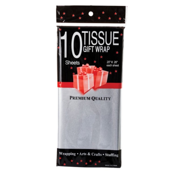 Caprichem products - Tissue Gift Wrap Silver 10 Sheets 50x66cm EACH