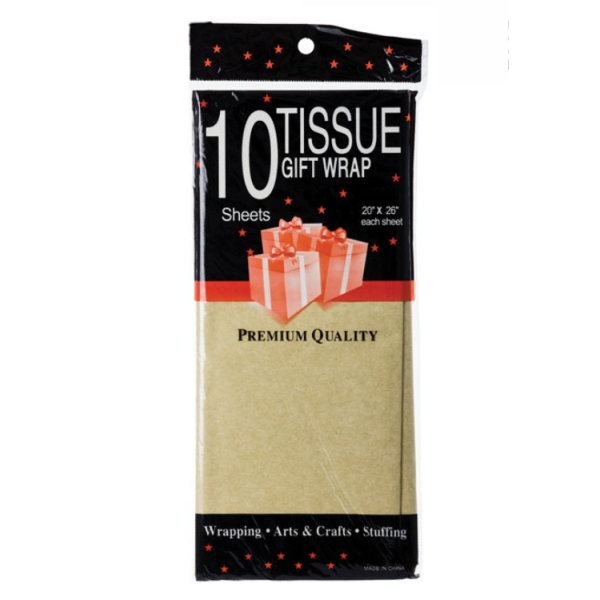 Caprichem products - Tissue Gift Wrap Gold 10 Sheets 50x66cm EACH