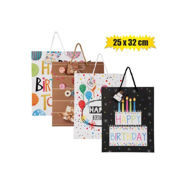 Caprichem products - Gift Bag Large Birthday 25x32cm EACH