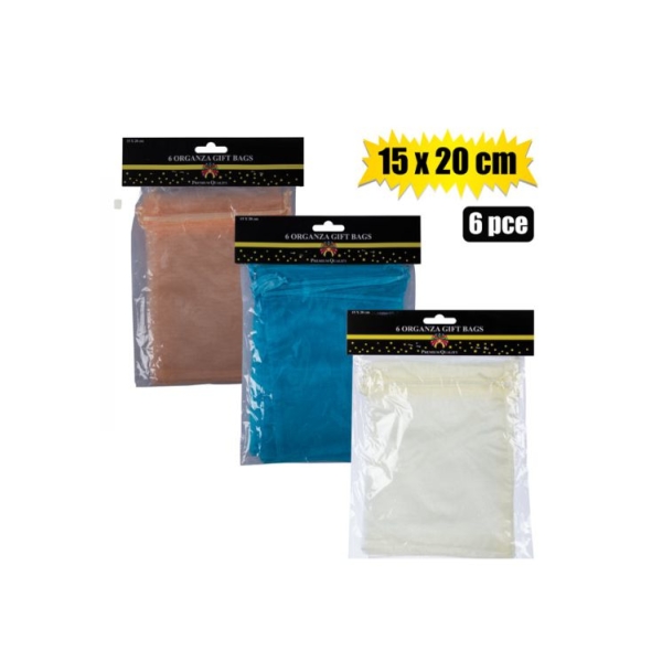 Related Products - Gift Bag Organza Large 6 Piece 15x20cm EACH